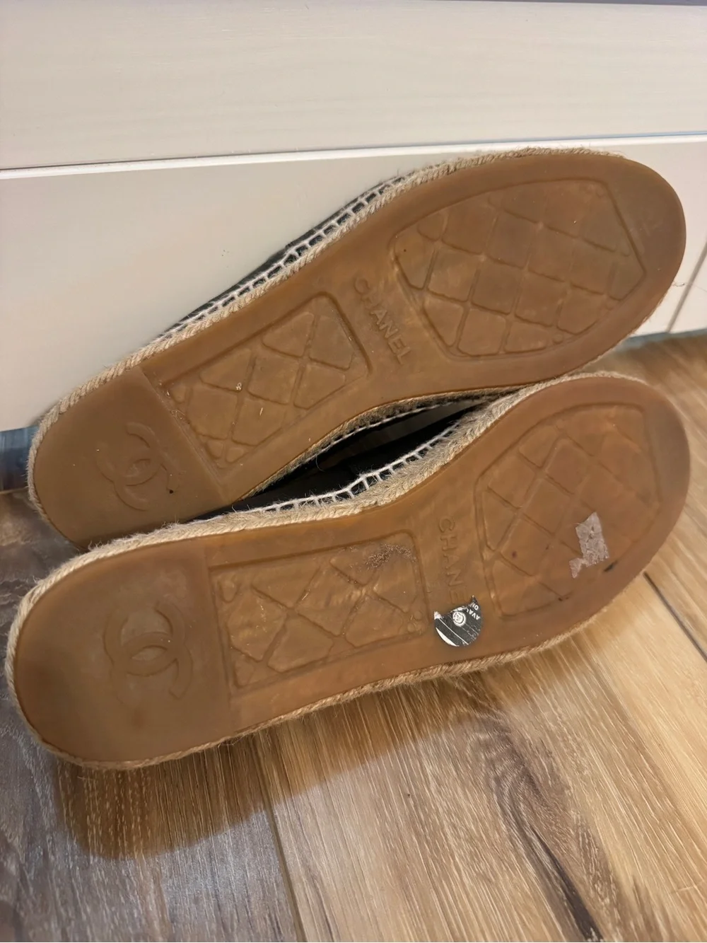 CHANEL classic Leather Espadrille Loafer